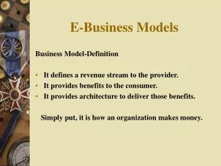 E-Business Models