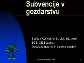 subvencije v gozdarstvu