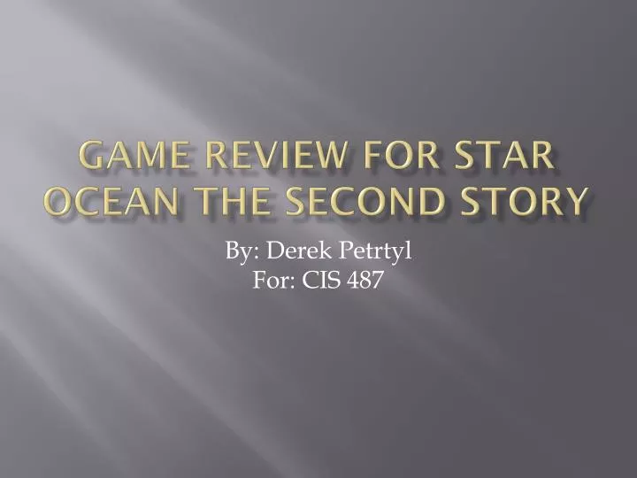 game review for star ocean the second story