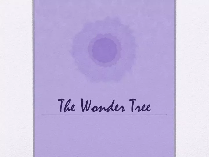 the wonder tree