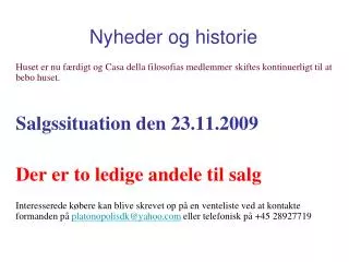 nyheder og historie