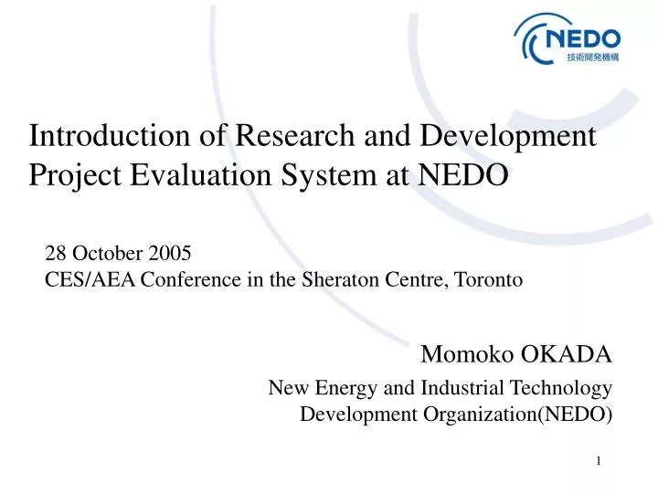 introduction of research and development project evaluation system at nedo