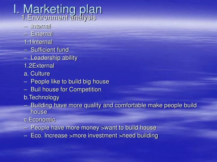 i marketing plan