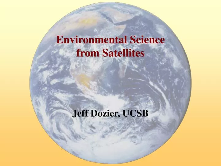 environmental science from satellites