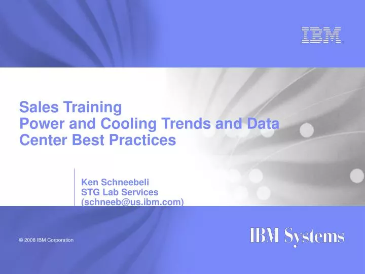 sales training power and cooling trends and data center best practices