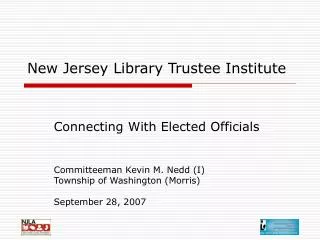 New Jersey Library Trustee Institute