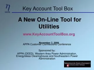 Key Account Tool Box