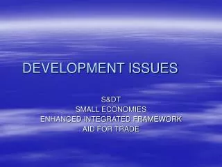 development issues