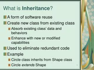 What is Inheritance ?