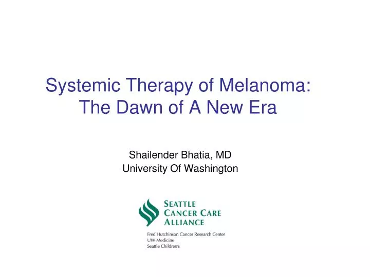systemic therapy of melanoma the dawn of a new era