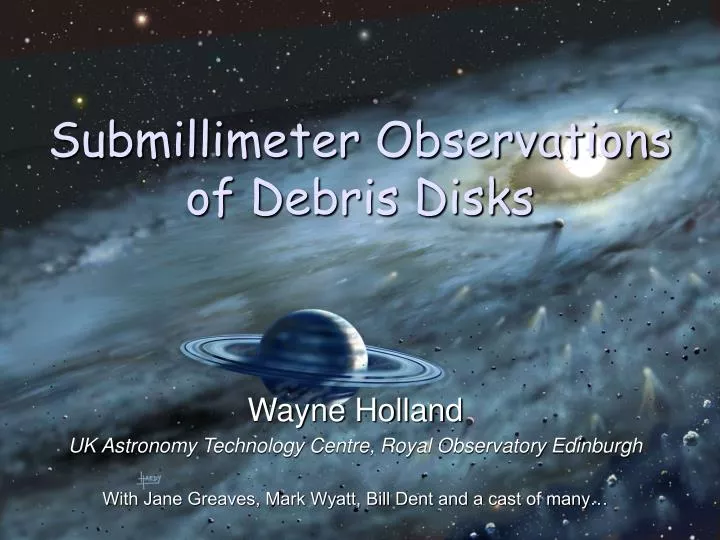 submillimeter observations of debris disks
