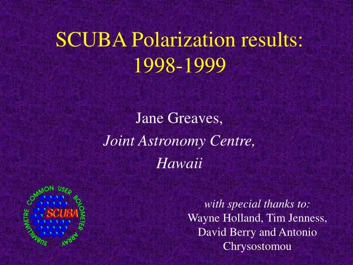 scuba polarization results 1998 1999