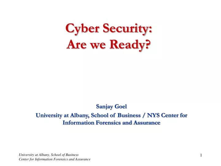 cyber security are we ready