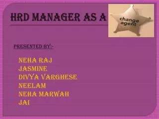HRD Manager as a