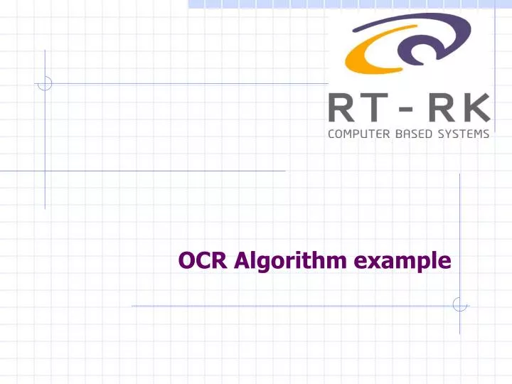 ocr algorithm example