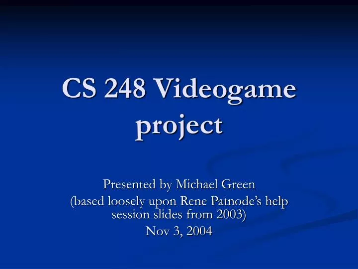 cs 248 videogame project