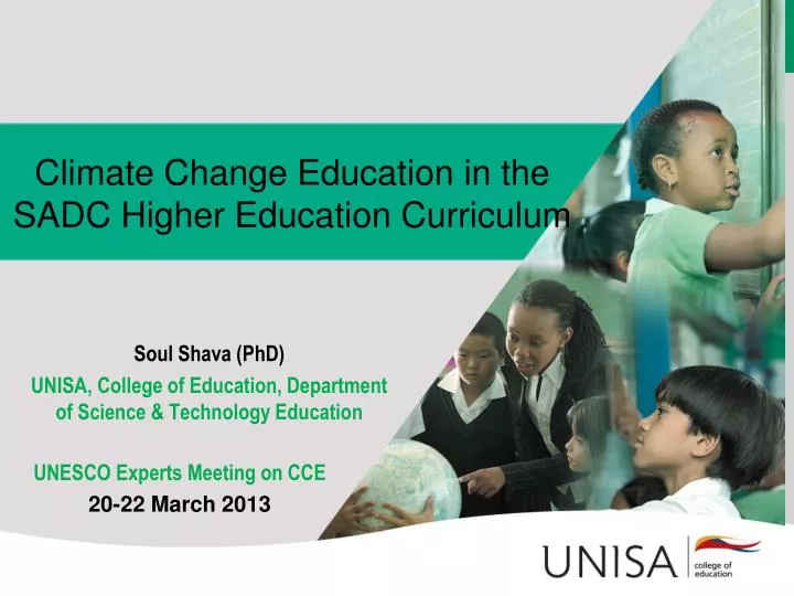 climate change education in the sadc higher education curriculum