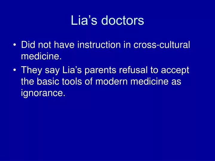 lia s doctors