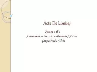 acte de limbaj