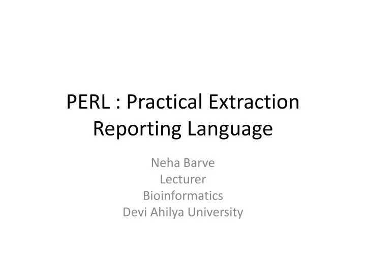 perl practical extraction reporting language