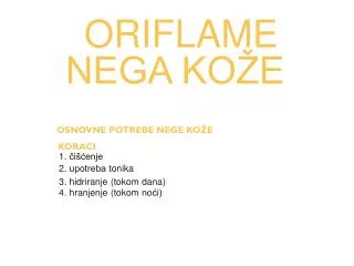 osnovne potrebe nege ko e