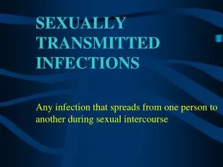 sexually transmitted infections