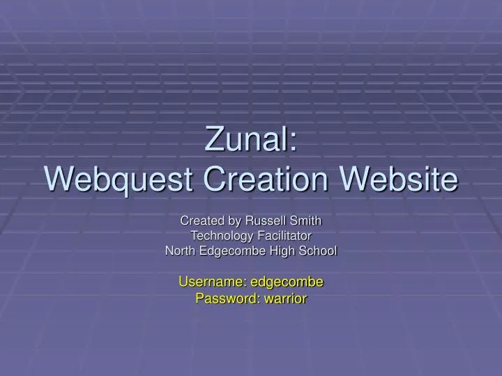 zunal webquest creation website