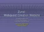 Zunal: Webquest Creation Website - slide 1