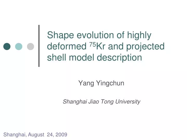 shape evolution of highly deformed 75 kr and projected shell model description