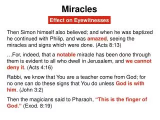 Miracles