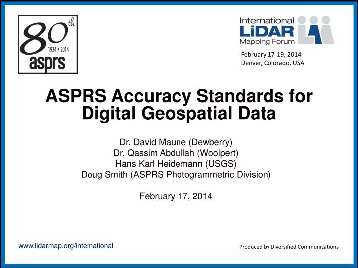 asprs accuracy standards for digital geospatial data