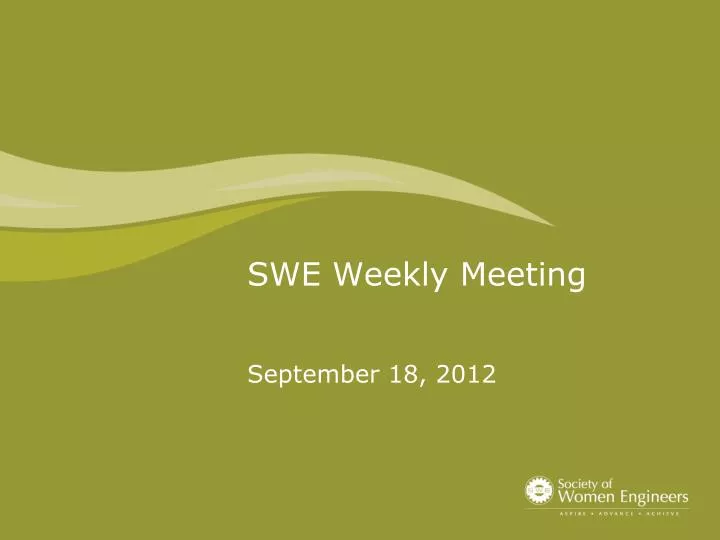 swe weekly meeting