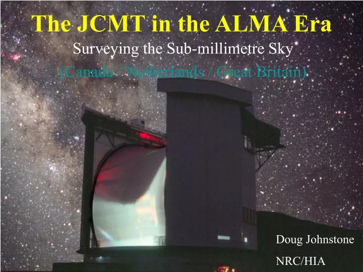 the jcmt in the alma era