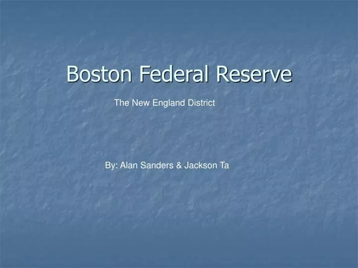 boston federal reserve