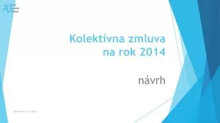 kolekt vna zmluva na rok 2014