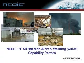 NEER-IPT All Hazards Alert &amp; Warning (AHAW) Capability Pattern