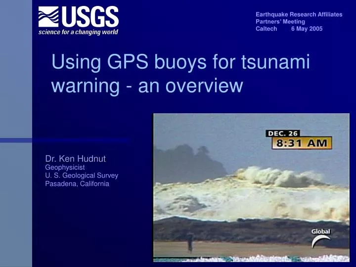 using gps buoys for tsunami warning an overview
