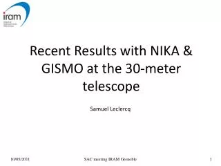 Recent Results with NIKA &amp; GISMO at the 30-meter telescope