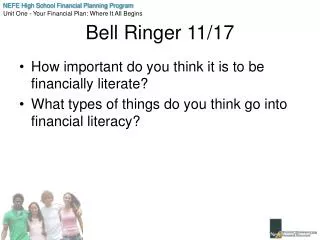Bell Ringer 11/17