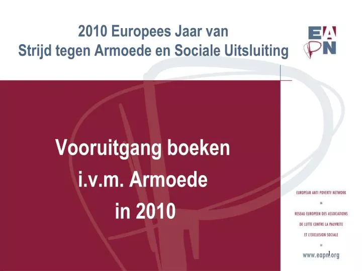 2010 europees jaar van strijd tegen armoede en sociale uitsluiting