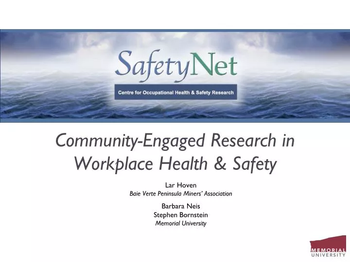 community engaged research in workplace health safety