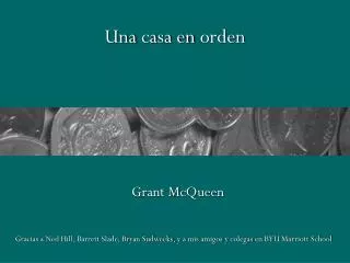 una casa en orden