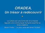 ORADEA , Un trésor à redécouvrir - slide 1