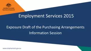 Employment Services 2015