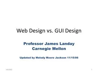 Web Design vs. GUI Design