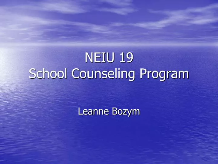 neiu 19 school counseling program