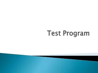Test Program