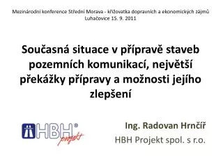 ing radovan hrn hbh projekt spol s r o