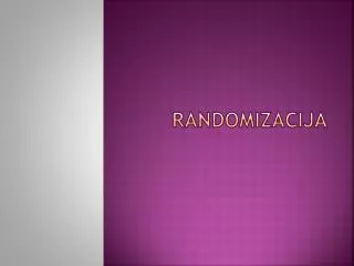 randomizacija