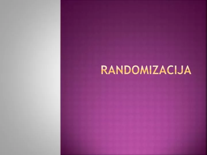 randomizacija